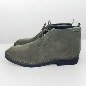 Polo Ralph Lauren Mens Olive Green Chukka Boots with Faux Shearling Size 8.5